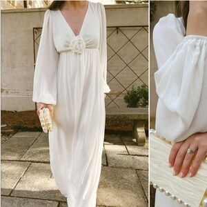 Show Me Your MuMu White Long Sleeve Dress